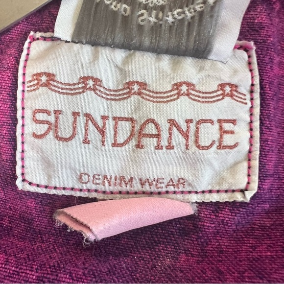 VINTAGE 1980s Sundance Button Down Lightweight Jacket Pink Tribal One Size 80s - Picture 9 of 12